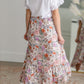 Floral Print Midi Skirt with Ruffle Detail Skirts & Merci