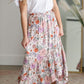 Floral Print Midi Skirt with Ruffle Detail Skirts & Merci