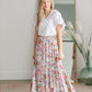 Floral Print Midi Skirt with Ruffle Detail Skirts & Merci