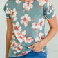 Floral Print Short Sleeve Tee - FINAL SALE Tops