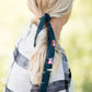 green floral skinny hair bandana