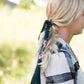 green floral skinny hair bandana