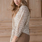 Floral Print Tie Front Top Shirt Grade & Gather