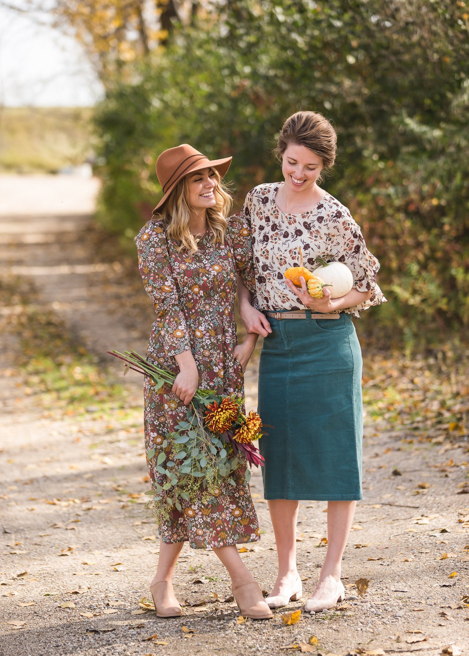 Floral Puff Sleeve Smocked Midi Dress - FINAL SALE Dresses