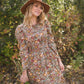 Floral Puff Sleeve Smocked Midi Dress - FINAL SALE Dresses