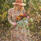 Floral Puff Sleeve Smocked Midi Dress - FINAL SALE Dresses