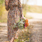 Floral Puff Sleeve Smocked Midi Dress - FINAL SALE Dresses