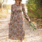 Floral Puff Sleeve Smocked Midi Dress - FINAL SALE Dresses