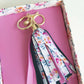 Floral Ribbon Keychain-FINAL SALE Accessories Teal