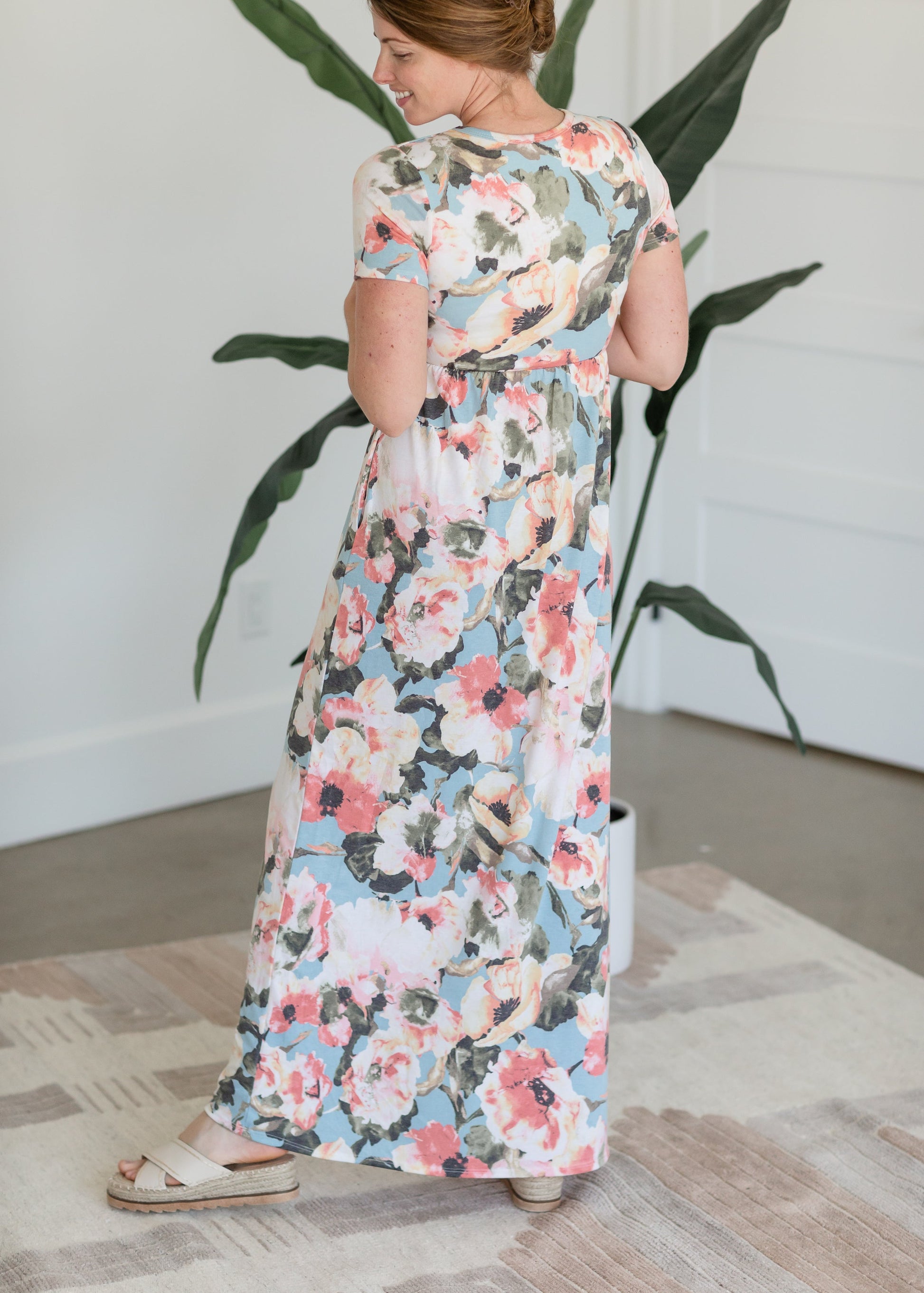Floral Round Neck Maxi Dress Dresses Beeson River