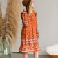 Floral Ruffle Sleeve Midi Dress - FINAL SALE Dresses