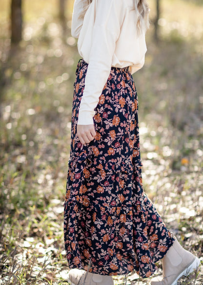 Floral Ruffle Tiered Maxi Skirt - FINAL SALE Skirts Dress Forum