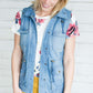 Blush, Ivory, Navy or Mauve Floral print options in this modest short sleeve tee.