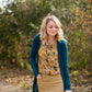 Floral Silky Gathered Tank - FINAL SALE Tops