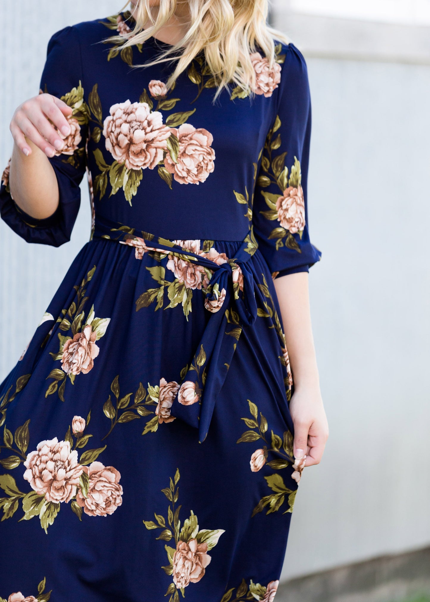 Floral Stretch Buttery Midi Dress - FINAL SALE Dresses