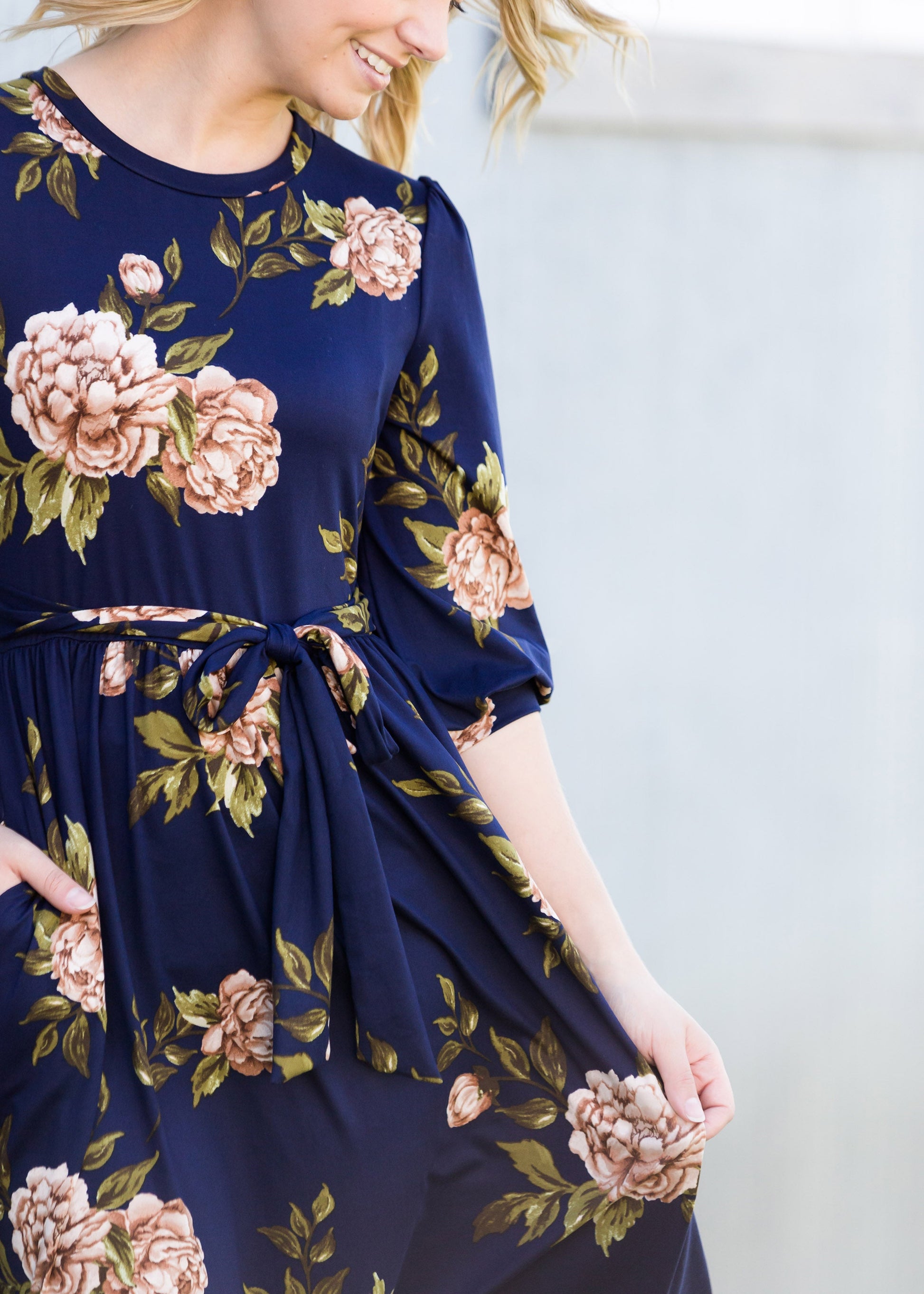 Floral Stretch Buttery Midi Dress - FINAL SALE Dresses