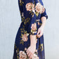 Floral Stretch Buttery Midi Dress - FINAL SALE Dresses