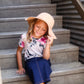 girls stretchy floral tee shirt