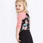 pink and black raglan style tee