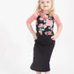 pink and black raglan style tee