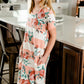 Floral + Striped French Terry Midi Dress - FINAL SALE Dresses