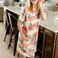 Floral + Striped French Terry Midi Dress - FINAL SALE Dresses