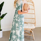 Floral Teal Button Up Maxi Dress Dresses