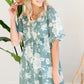 Floral Teal Button Up Maxi Dress Dresses