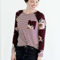 Floral Twist Contrast Top-FINAL SALE Tops