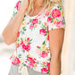 Floral Ultra Soft Short Sleeve Tee - FINAL SALE Tops