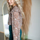 Floral V-Neck Smocked Balloon Sleeve Top Tops Entro