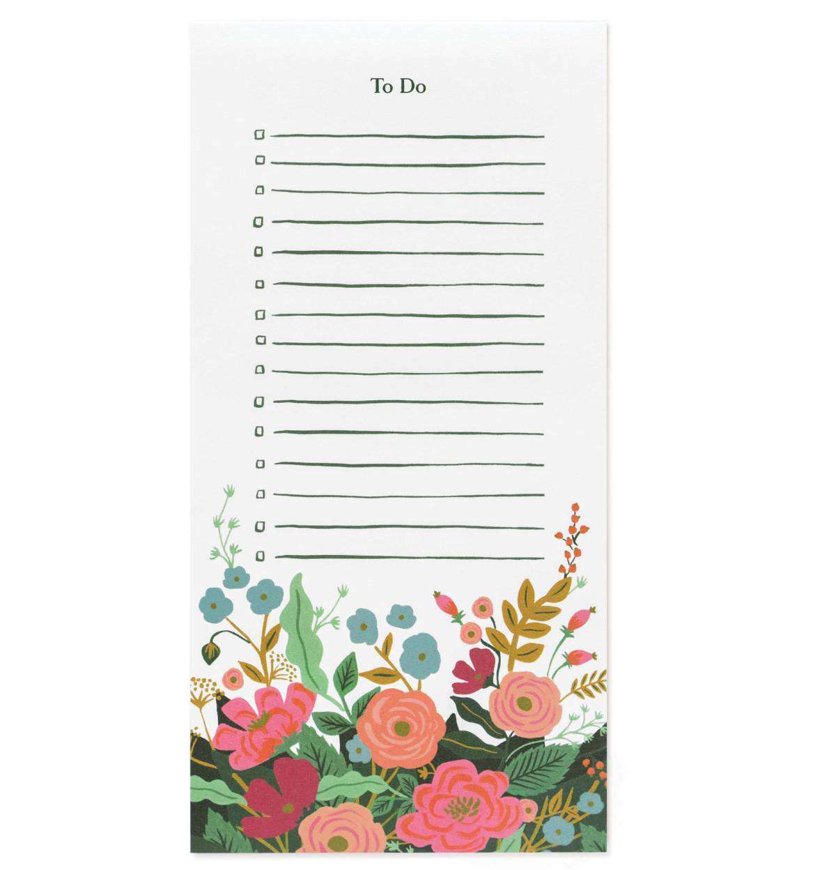 Floral Vines To Do Notepad Home & Lifestyle