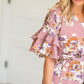 Floral Waist Tie Ruffle Sleeve Midi Dress - FINAL SALE Dresses
