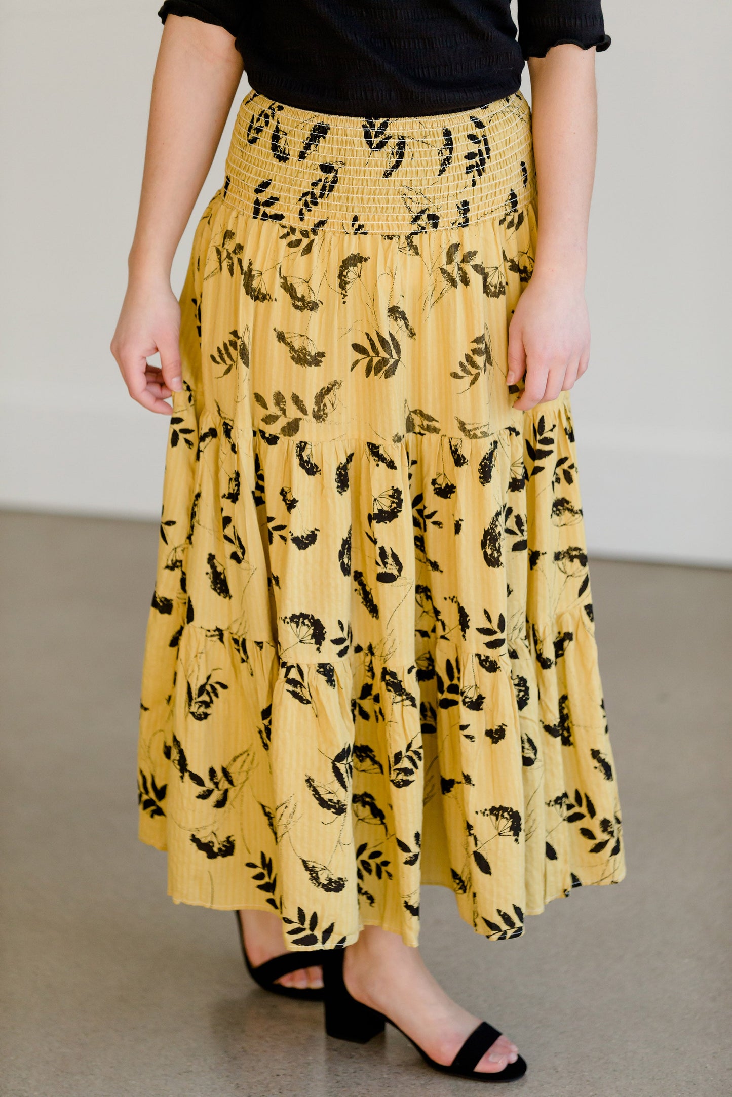 Flowy Stretch Floral Midi Skirt - FINAL SALE Skirts