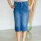 Flystich Pocket Denim Midi Skirt Skirts