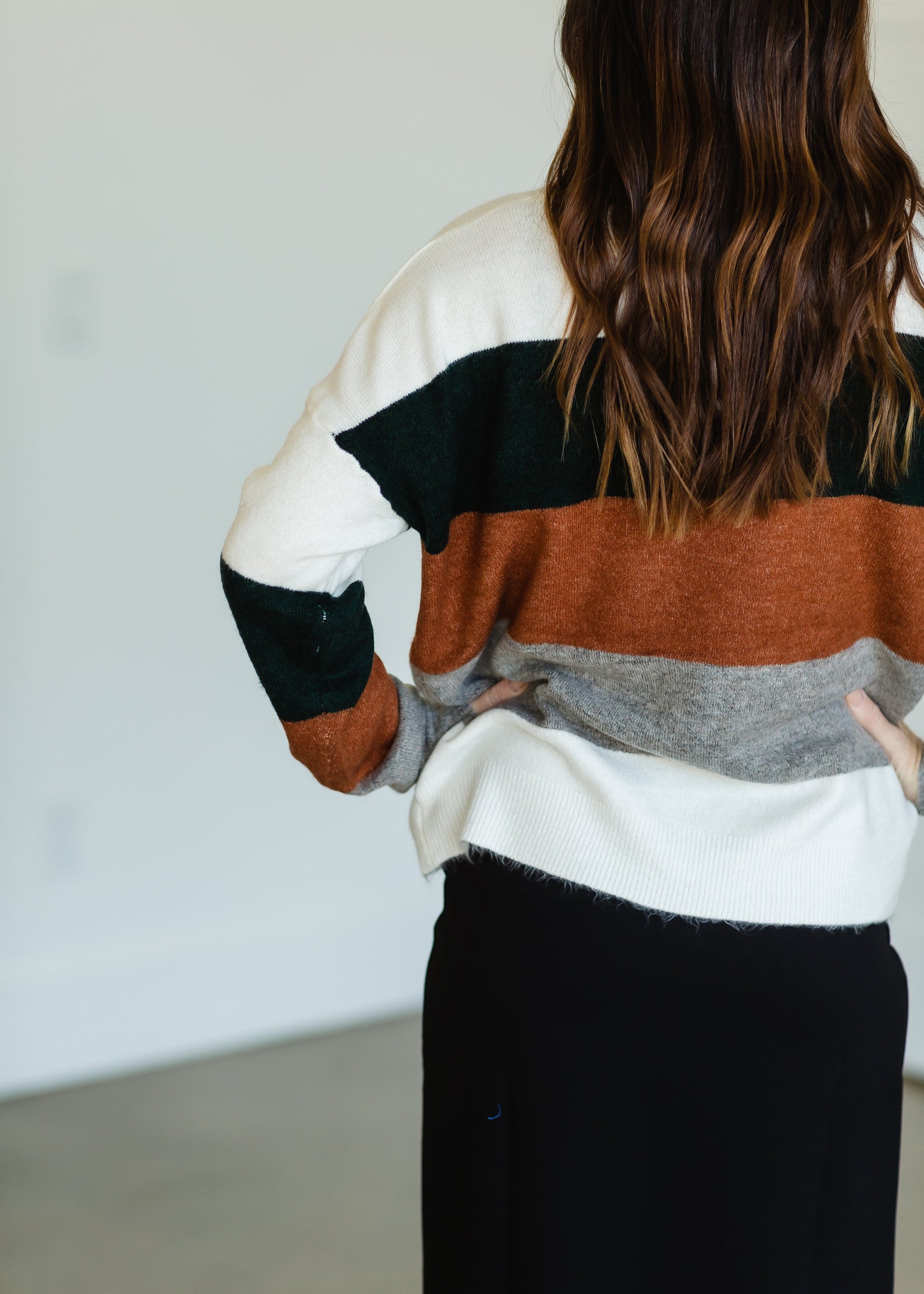 Forest Striped Long Sleeve Sweater - FINAL SALE Tops