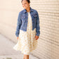 Frayed Denim Jean Jacket Tops