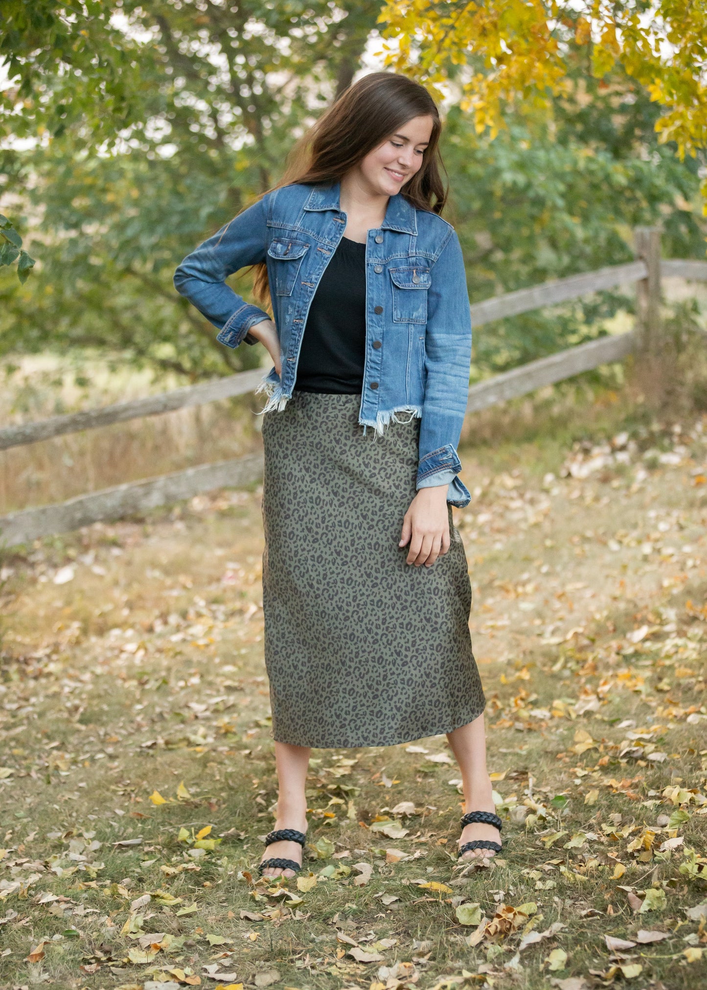 Frayed Denim Jean Jacket Tops