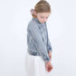 girls modest frayed denim jean jacket
