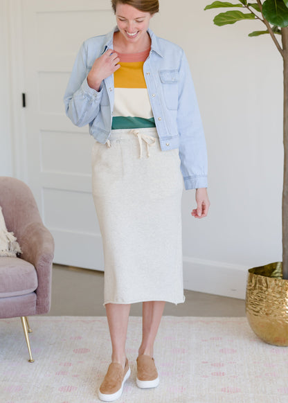 French Terry Knit Skirt - FINAL SALE Skirts