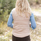 French Terry Padded Puffer Vest - FINAL SALE Tops
