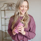 French Terry Pullover Top - FINAL SALE Tops Space 46