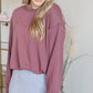 French Terry Pullover Top Tops Space 46