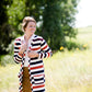 multi color striped long duster cardigan