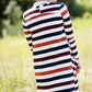 multi color striped long duster cardigan