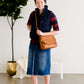 Fringe Front Denim Midi Skirt Skirts
