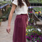 Front Pocket Midi Drawstring Skirt Skirts Tea N Rose