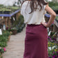 Front Pocket Midi Drawstring Skirt Skirts Tea N Rose