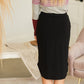 Front Tie Black Midi Skirt with Pockets - FINAL SALE Skirts