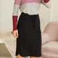 Front Tie Black Midi Skirt with Pockets - FINAL SALE Skirts